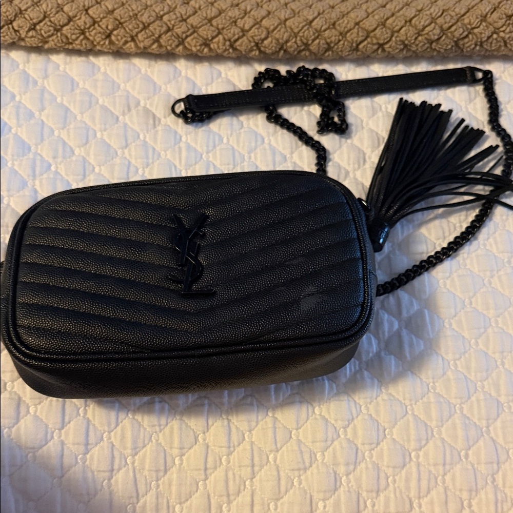 Yves Saint Laurent Quilted Black Crossbody Bag